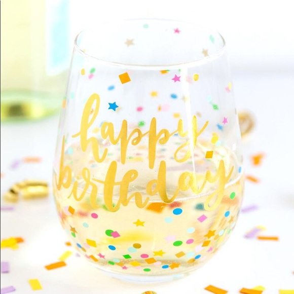 Francesca’s Happy Birthday Wine Glass (NWT) - Picture 1 of 6